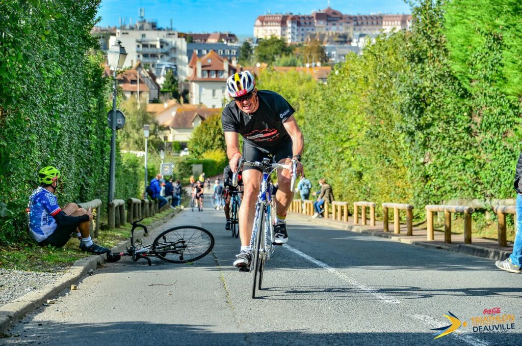 La côte Saint-Laurent pendant le triathlon de Deauville